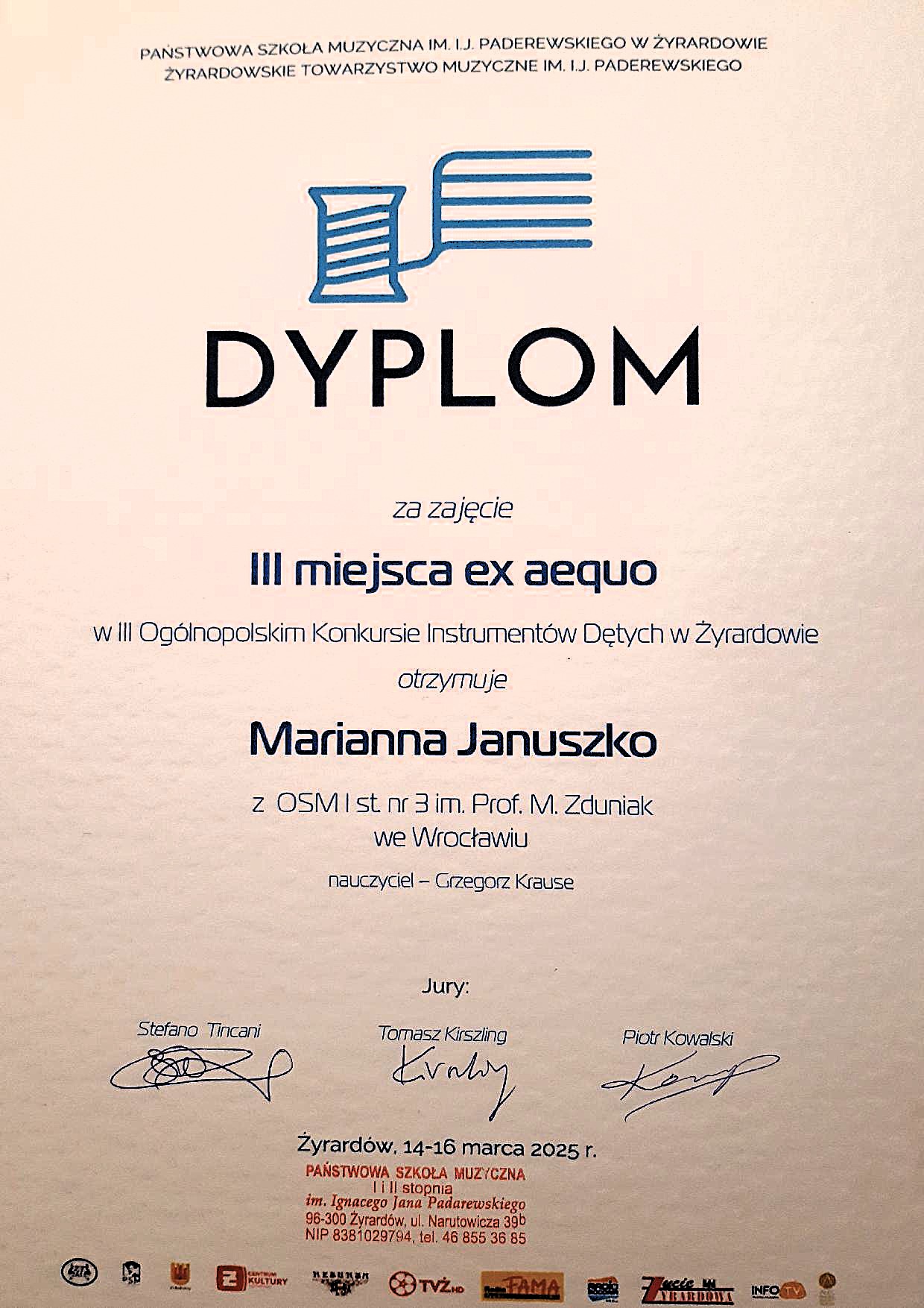 III Ogolnopolski Konkurs Detych Zyrardow Januszko