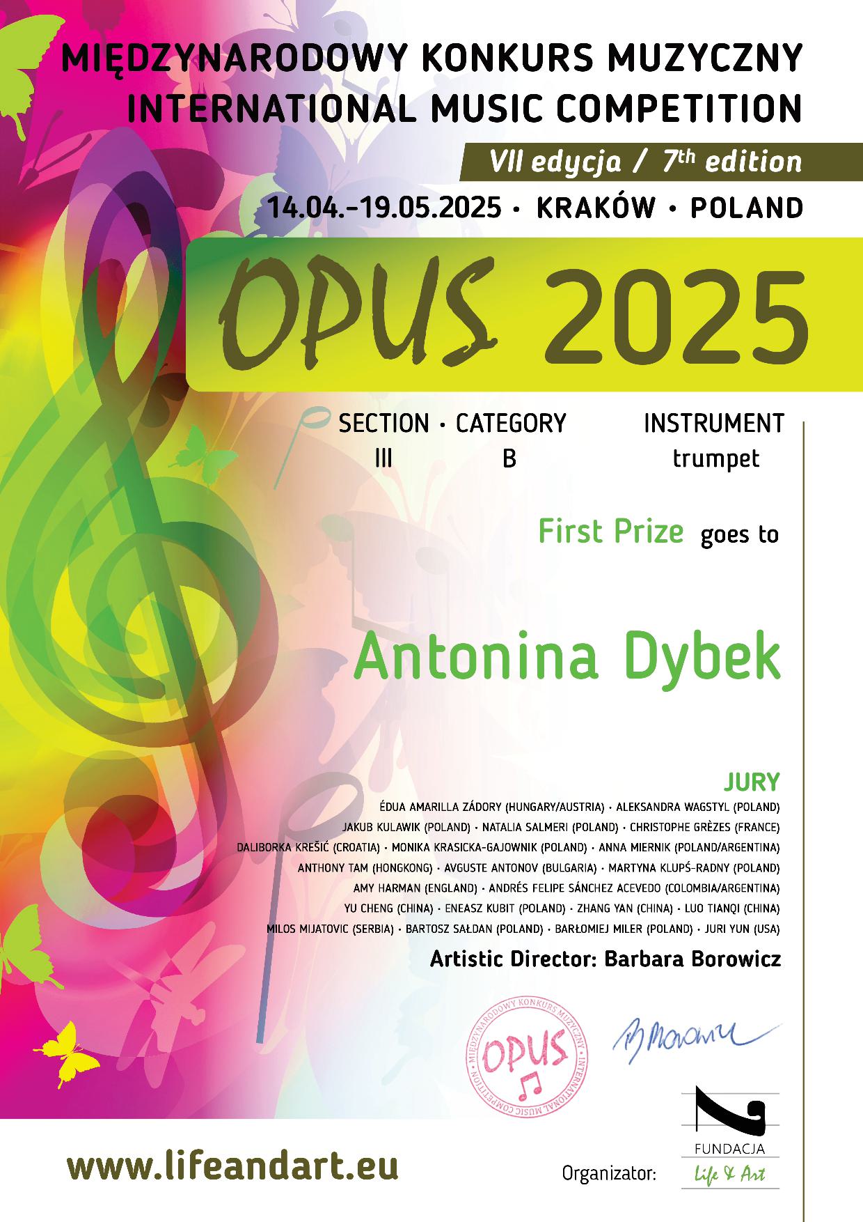 KRAKOW 14.04 19.05.2025 OPUS 2025 844 DYBEK
