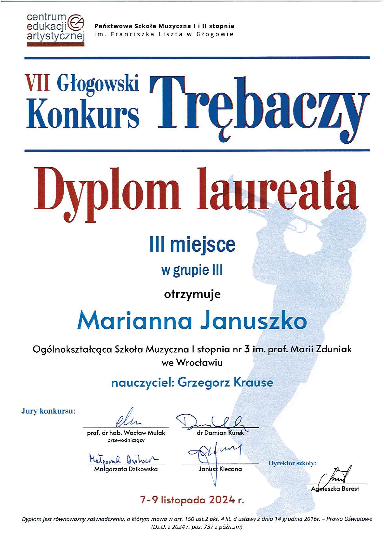 VII Glogowski Konkurs Trebaczy Januszko