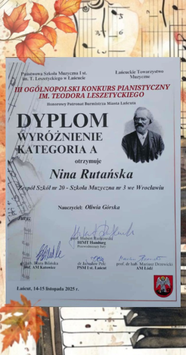 Nina Dyplom Leszetycki 14 15.11. Lancut
